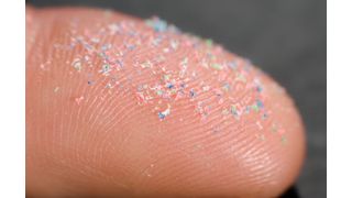 Nanoplastics (smaller than the microscale particles shown here) can enter human liver as well as lung cells and disrupt their normal processes. (Source: gradt - stock.adobe.com)