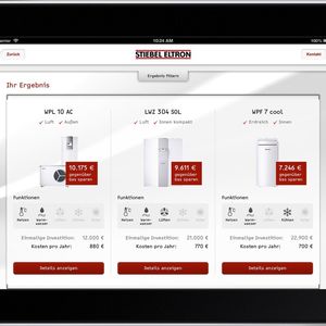 Die App vergleicht Heizungslösungen in "Heller und Pfennig".