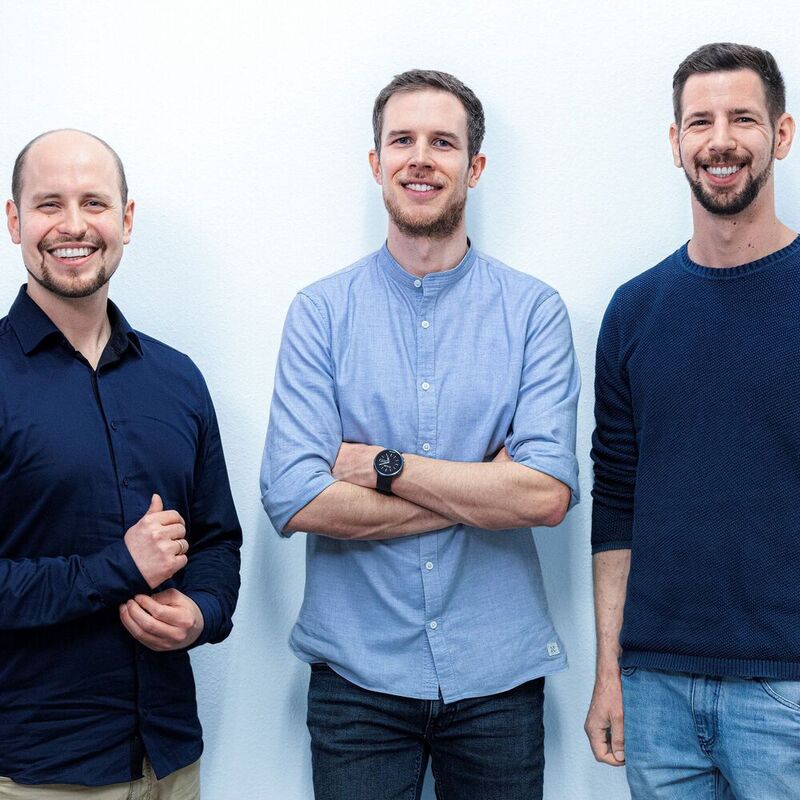 “Optimate aims to double in size to 20 employees by the end of 2023,” says the management team of the Trumpf start-up (from left to right CSO Sebastian Beger, CEO Jonas Steiliing and CTO Max Hesselbarth).