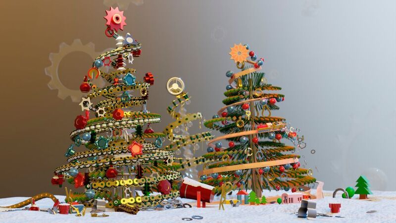 Auf Platz 1 sind diese kreativen CAD-Bäume gelandet.  (Sylvain M.)