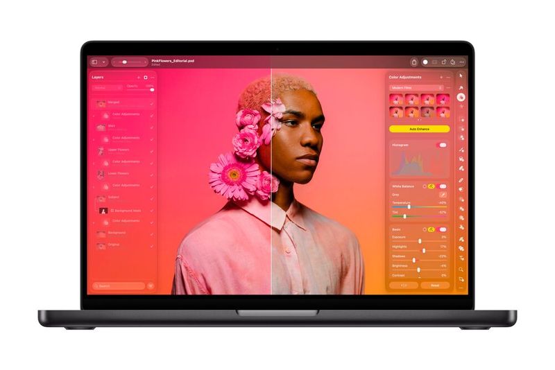 Das neue Macbook Pro soll Akkulaufzeiten von bis zu 24 Stunden bieten.  (Bild: Apple)