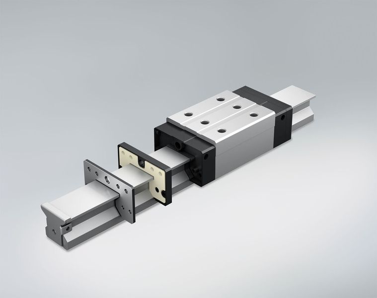 Das V1-Dichtungskonzept für die Lineartechnik eignet sich auch für Bearbeitungsprozesse, in denen abrasives Material wie Graphit oder Keramik freigesetzt wird. (Bild: NSK)