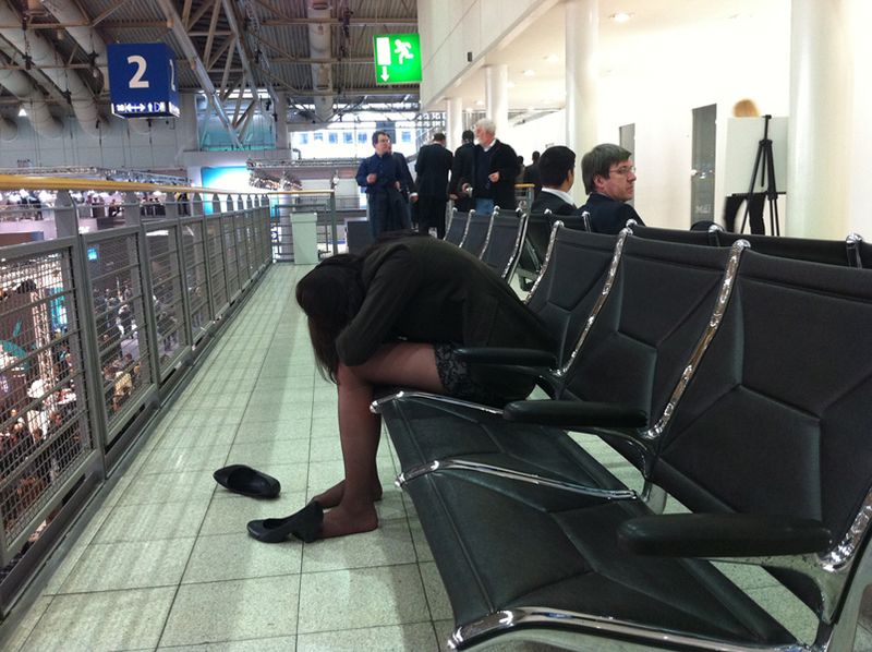 So manch eine Messe-Besucherin brauchte auch mal eine Auszeit. (Bild: ih)