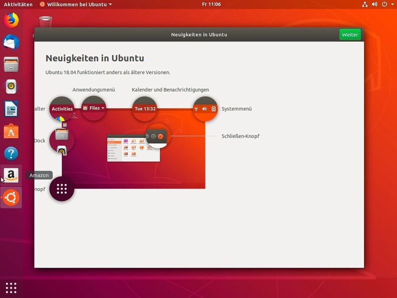 Wenn die Installation abgeschlossen ist, startet Ubunutu. (Joos / Ubuntu)