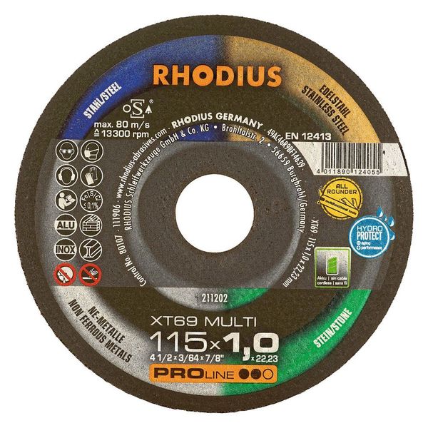 Von der extradünnen Trennscheibe XT69 Mulit profitieren besonders Anwender im Sanitärbereich oder auf Montage, die im täglichen Einsatz verschiedene Werkstoffe zu bearbeiten haben. (Rhodius)