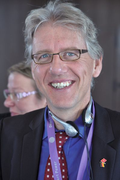 Sascha Gajewski von der Deutschen Gesellschaft für Internationale Zusammenarbeit (GIZ) GmbH: „Bislang erfolgt der Ausbau der Solarkraftwerke in Ouarzazate reibungslos.“ (Bild: Isenburg)