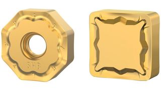 Available for many indexable milling product lines, the new grades come with a golden top layer for fast, easy wear identification, ensuring maximum tool life for each cutting edge. (Kennametal )