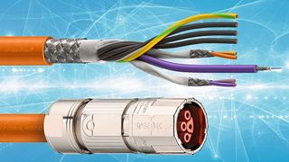 Für die neue Hybridleitung CF280.UL.H207.D wurden jetzt vier Energieadern mit einer Koaxialader und zwei Steuerpaaren zusammengeführt. (Igus)