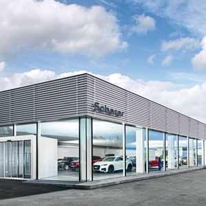 In Simmern hat die Scherer-Gruppe ihr neues Audi-Terminal eröffnet.(Bild:  Scherer-Gruppe)