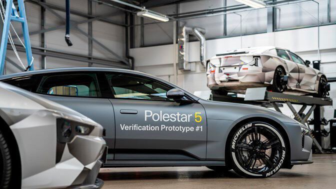 Polestar 5 Prototyp im MIRA Technology Park in den britischen Midlands.(Bild:  Polestar)