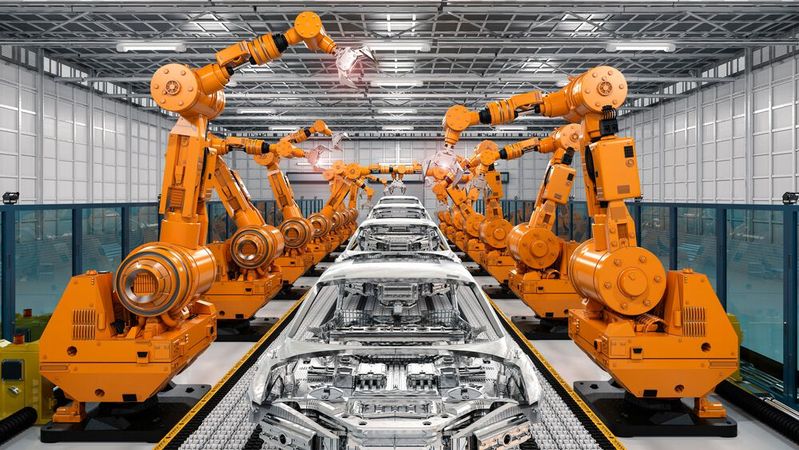 Eine neue Datenschnittstelle soll ermöglichen, dass Roboterprogramme in Zukunft vollständig in der SPS geschrieben werden können.(Bild:  phonlamaiphoto - stock.adobe.com)