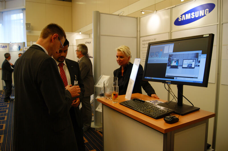 Samsung informierte zum Thema Desktop-Virtualisierung mit Zero-Client-Displays. (Archiv: Vogel Business Media)