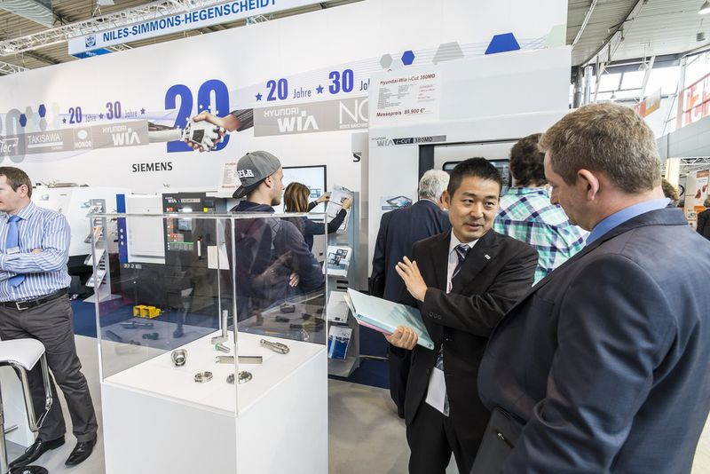 Als Aussteller stellte sich Hyundai in Halle 5 auf der AMB 2014 vor. (Bild: Messe Stuttgart)