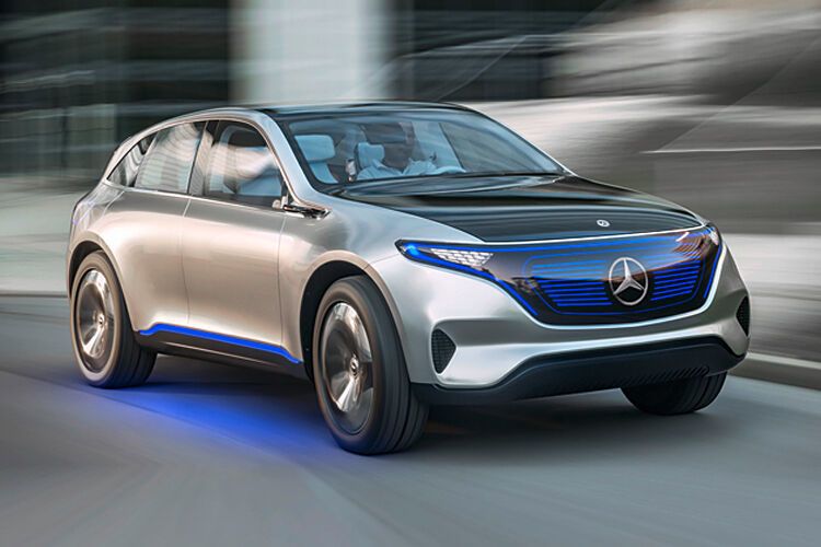 Der Mercedes-Benz EQC soll ab Mitte 2019 verfügbar sein. Der Kaufpreis soll bei etwa 73.000 Euro liegen. (Daimler)
