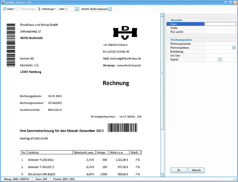 „image2data Control“ für die Datenkontrolle oder auch halbautomatische Datenerfassung (Bild: Norpa GmbH)