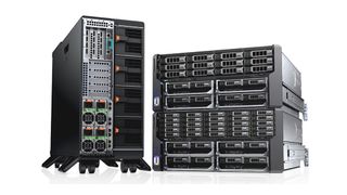 Für den Einsatz in KMU und Zweigniederlassungen großer Unternehmen hat Dell den Poweredge VRTX mit einem kompakten Towergehäuse versehen. (Bild: Dell)