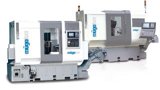 Die Drehmaschinen Müga-Turn XTS und TTS haben bis zu 13 Achsen.  Bild: Müga (Archiv: Vogel Business Media)