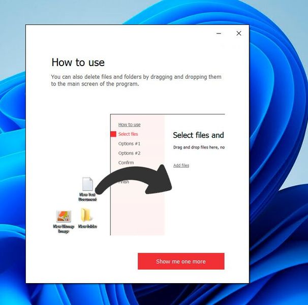 Im Programmfenster von Secure File Deleter lassen sich ebenfalls Dateien per Drag-and-drop löschen. (Bild: Joos (Screenshot))