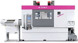 Bild 1: Das Fräs-Dreh-Zentrum MC 726/MT-2C benötigt 30% weniger Fläche, hat eine integrierte Automation und ein Grundgestell aus Polymerbeton. (Archiv: Vogel Business Media)