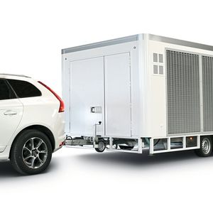 Das Gerät lässt sich auf einem Anhänger transportieren.(Bild:  Purevento)