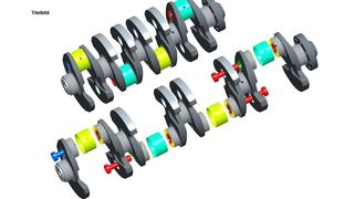 Mittels Hirthverzahnung lassen sich gebaute Kurbelwellen montieren.  Bilder: Audi (Archiv: Vogel Business Media)