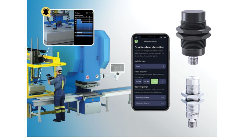 Contrinex Smart-Sensoren zur Erkennung doppelter Bleche verhindern kostspielige Werkzeugschäden(Bild:  Contrinex Sensor GmbH)