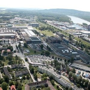 Aktuelle Luftaufnahme des Voestalpine-Standorts Krems.