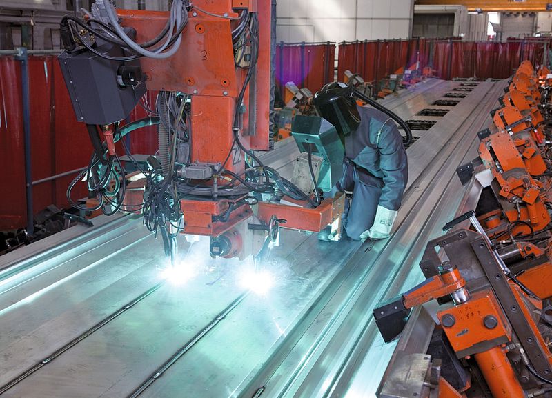 Beim Bahntechnik-Werk in Krefeld mündete die Feinanalyse des EEP in ein Paket mit sieben Maßnahmen. Dabei wurde in den Hallen der Rohbaufertigung von Schienenfahrzeugen die Lüftungszentrale erneuert. (Bild: Siemens)