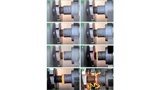 Durch Reibung und Druck werden beim Reibschweissen die Bauteile vollflächig verschweisst. (Bild: Klaus Raiser)