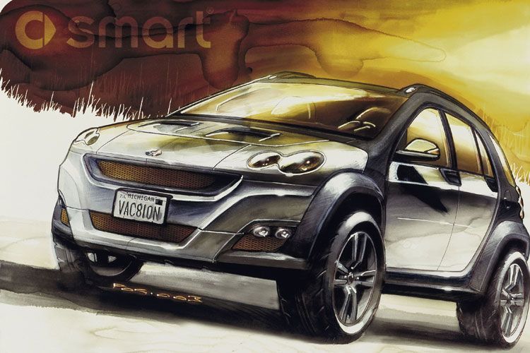 2006: Mit dem Formore stellt Smart 2004 ein allradgetriebenes Geländewagen-Konzept vor, das 2006 in Serie gehen sollte. Daraus wurde jedoch nichts. (Foto: Daimler)