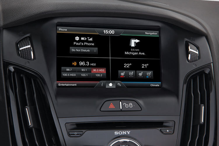 Der Focus Electric ist das erste europäische Serienmodell von Ford, in dem das Multimedia-Konnektivitätssystem Sync inklusive My-Ford-Touch zum Einsatz kommt. (Foto: Ford)
