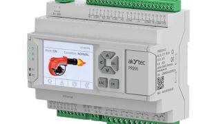 Die kompakte Steuereinheit PR205 von Akytec ist eine speicherprogrammierbare Steuerung zur DIN-Schienenmontage, mit integriertem 2,4-Zoll-Farbgrafikdisplay und eine Ethernet-Schnittstelle. (Bild: Akytec)