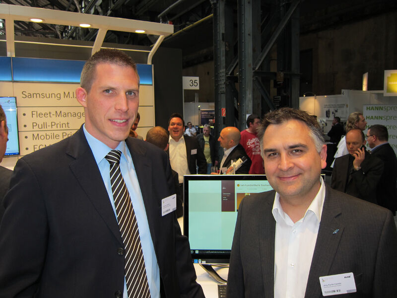 Thomas Diener (l.) und Jörg Kartschewski, Samsung (IT-BUSINESS)