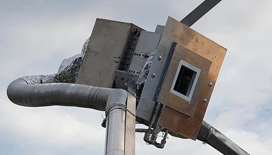 Bild 2: Eine Nahaufnahme des LRESE-Solarreaktors. (Bild:  LRESE EPFL)