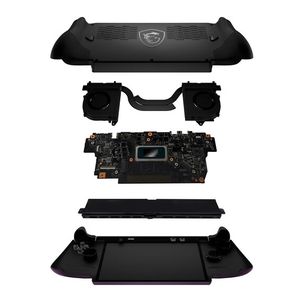 Das Innenleben des MSI Claw 8 EX AI+ mit dem Intel Arc G3 Extreme auf dem Mainboard. (Bild:  MSI)