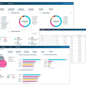 Drei Screens – neben einer visuellen Übersicht über die Art der Geräte im OT-Netzwerk ist auch die Anzeige des Compliance-Status wichtig.(Bild:  Forescout Technologies)