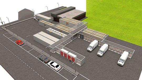 Das Pop-up-Lager der Zukunft: Microdepots an unterschiedlichen Standorten statt großer Hauptdepots innerstädtisch an einer Stelle. Das Pop-up-Lager der Zukunft: Microdepots an unterschiedlichen Standorten statt großer Hauptdepots innerstädtisch an einer Stelle.