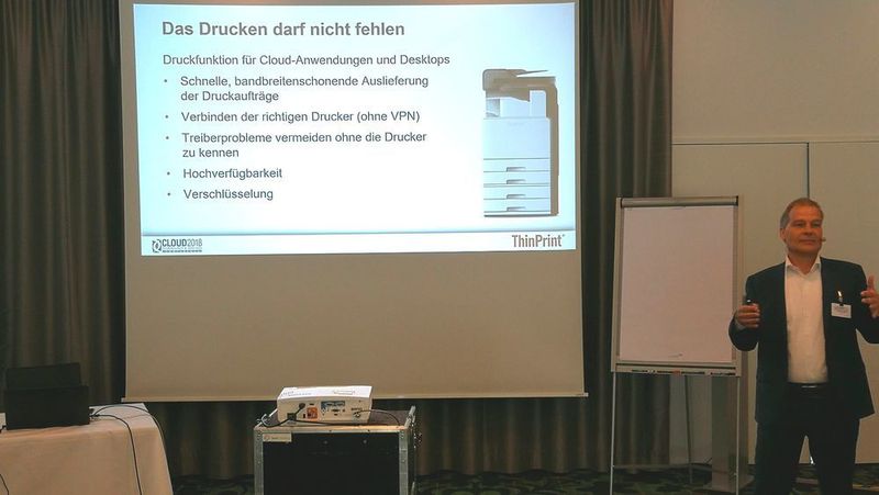Thorsten Hesse von ThinPrint referiert zum Thema Endpoint Print Management - nicht ohne meinen Drucker! (Vogel IT-Akademie)