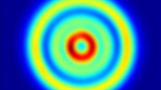 Die Feinheiten der Quantenphysik zeigt diese Aufnahme der Interferenzringe eines Heliumatoms. (Bild: MBI)