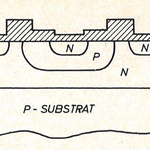 Bild 7:  Basis- und Emitterdiffusion beim Epitaxialverfahren.(Bild:  Dipl.-Ing. Peter Makin, Texas Instruments)