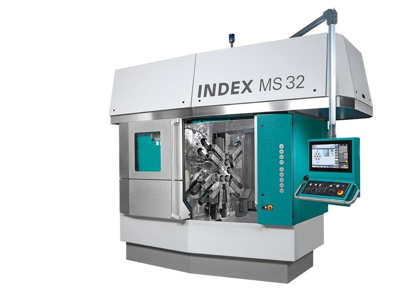 Mehrspindeldrehautomat Index MS32C2 mit flüssigkeitsgekühlten Hauptspindeln. (Bild: Index)