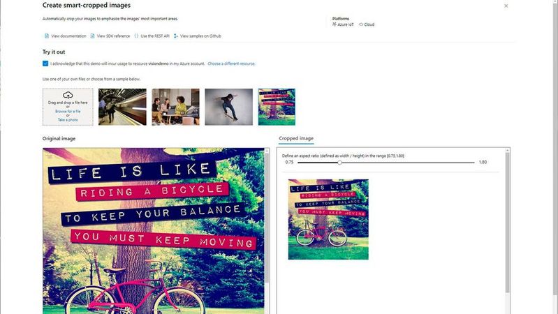 Ergebnis einer automatisierten, „intelligenten“ Thumbnail-Erstellung.(Bild:  Drilling / Microsoft)