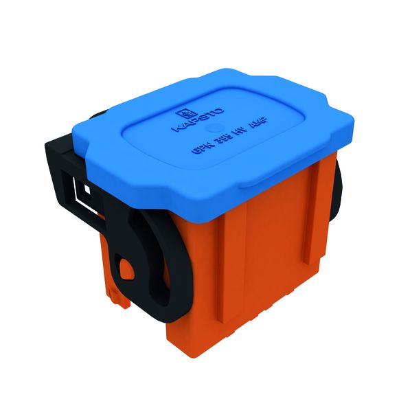 HV-Schutz GPN 395 Form A für den Außenschutz von Steckern, z. B. im Bereich von Akkus, DC/DC-Umrichtern, Bordladegeräten, Elektrosteckleisten und Hochspannungsverteilung. (Bild: Pöppelmann)