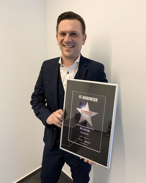Herweck, Dominik Walter, holt PLATIN in der Kategorie Heimvernetzung & Smart Home. (Herweck)