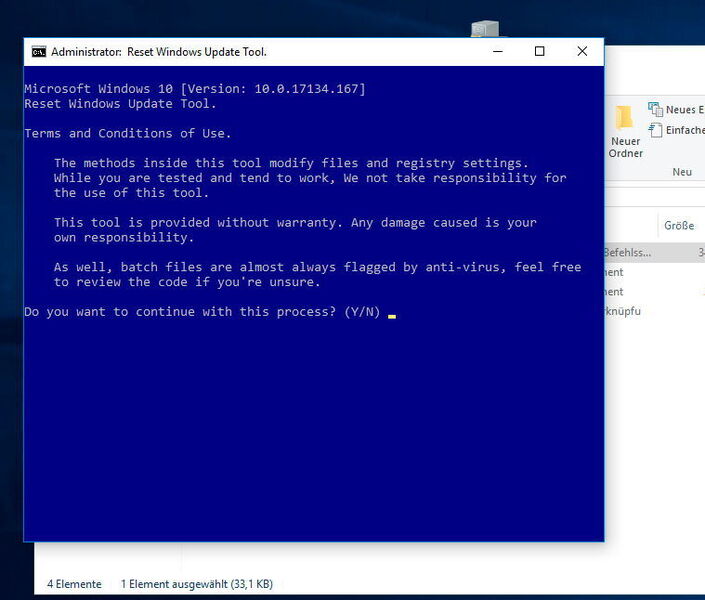 Das Reset Windows Update Tool greift tief in das System ein, um Probleme mit Windows-Updates zu beheben. (Joos)
