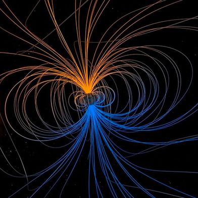 Werden bestimmte Materialien einem Mangetfeld ausgesetzt (Symbolbild), ändern sie ihre Temperatur. Dieser magnetokalorische Effekt ist die Basis, auf der Forscher aus Darmstadt und Japan versuchen, eine nachhaltige Art der Kühlung ohne schädliche Medien zu entwickelt. (Bild: Astromos)