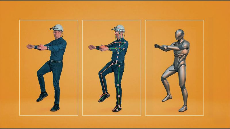 Das Ego-Centric Body Motion Capture System des DFKI demonstriert, wie sich menschliche Ganzkörperbewegungen nur aus der Ich-Perspektive erfassen lassen, zum Beispiel mit einer am Kopf getragenen Kamera oder einem VR-Headset. Im Demonstrator sehen  Besucher ein interaktives Setup: Sie tragen ein Headset oder eine leichte Kamerabrille und bewegen sich im Raum, während ein virtueller Avatar ihre Körperhaltung in Echtzeit nachbildet. Zu sehen in Halle 11, Stand B30 . (Bild: DFKI)