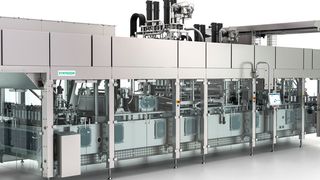 Für die sichere Abfüllung empfindlicher Produkte trennt die FBL Produktion und Mechanik gemäß
dem innovativen Tunneldesign von Ampack. (Bild: Syntegon Technology)