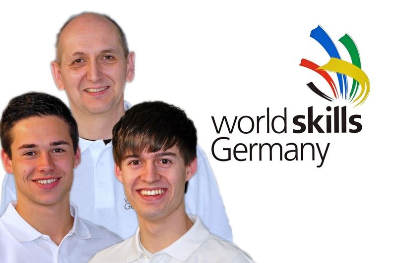 Chief Experte: Michael Linn; Teilnehmer: Lukas Adler, Timo Späth (Bild: World-Skills Germany)