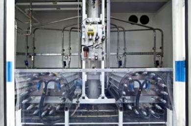Elektrolyse zur Wasserstoffherstellung. (Bild: ZSW)